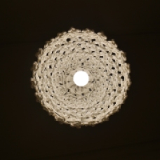 macrame knotted light pendant fibre art Adelaide Australia